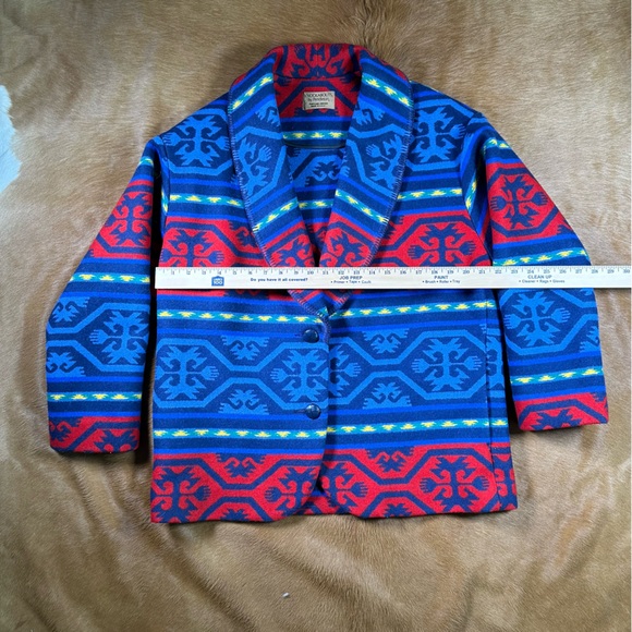 Vintage Knockabouts by Pendleton Aztec Navajo Print Thick Wool Blend Jacket - Picture 10 of 10